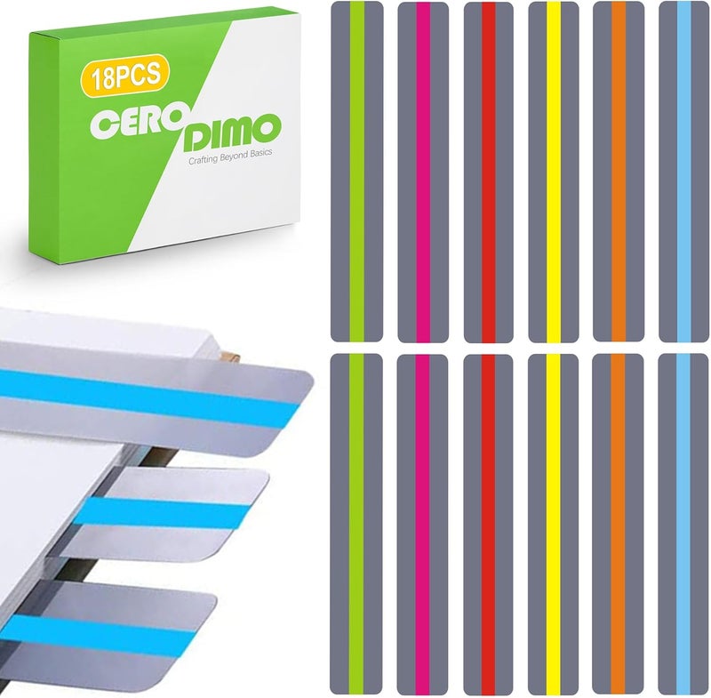CeroDimo 18 Pcs Guided Reading Strips, Dyslexia Tools, Reading Trackers, Highlight Strips and Bookmarks, Reading Guide, Assorted Colors Help with Dyslexia for Children and Teacher Supply Assistant - Image 1